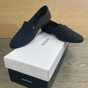 Alfani Womens Rorrii Knit Slip On Casual Loafers Black 6M Medium